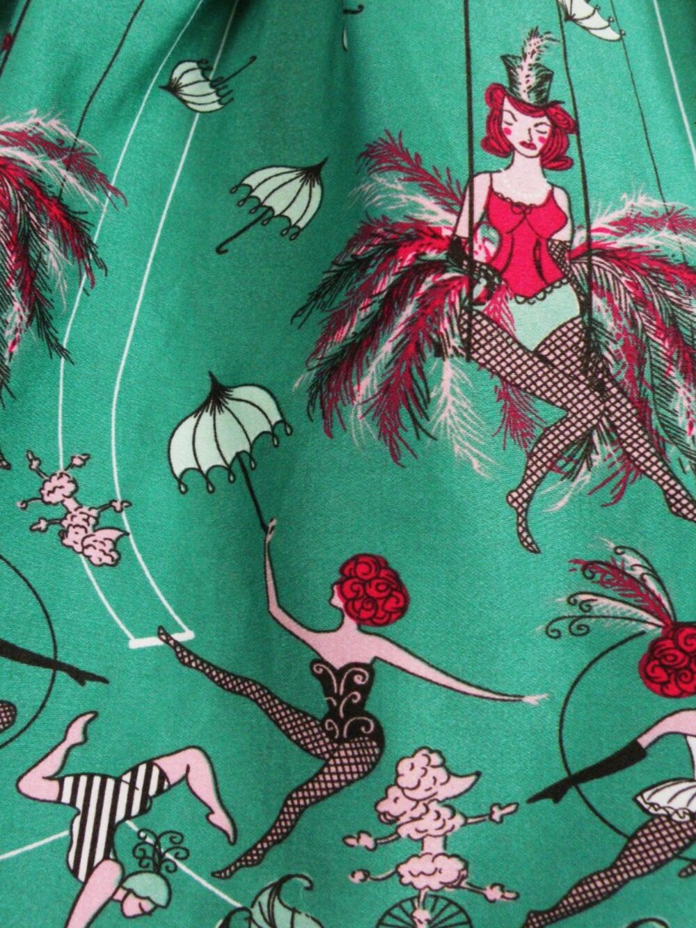 Lindy Bop Casey Circus Print Full Circle Swing Pleated Skirt 6 - Picture 3 of 7